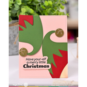 Waffle Flower - Elf-tastic Sentiments Piercing Matching Die