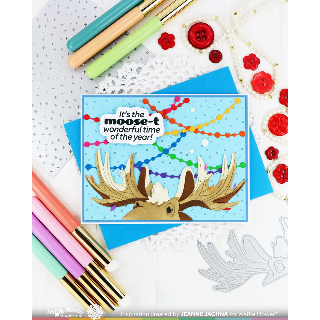 Waffle Flower - A-moose-ing Sentiments Piercing Matching Die
