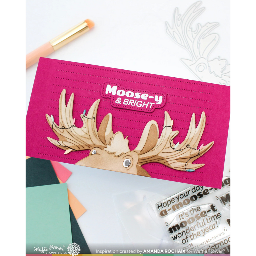Waffle Flower - A-moose-ing Sentiments Piercing Matching Die