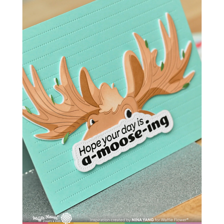 Waffle Flower - A-moose-ing Sentiments Piercing Matching Die