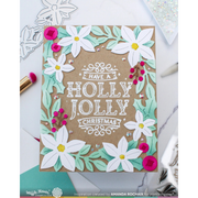 Waffle Flower - Poinsettia Frame Coloring Stencil