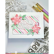 Waffle Flower - Poinsettia Frame Coloring Stencil