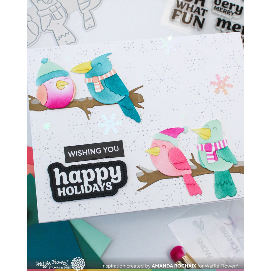 Waffle Flower - Birdie Friends in Winter Die