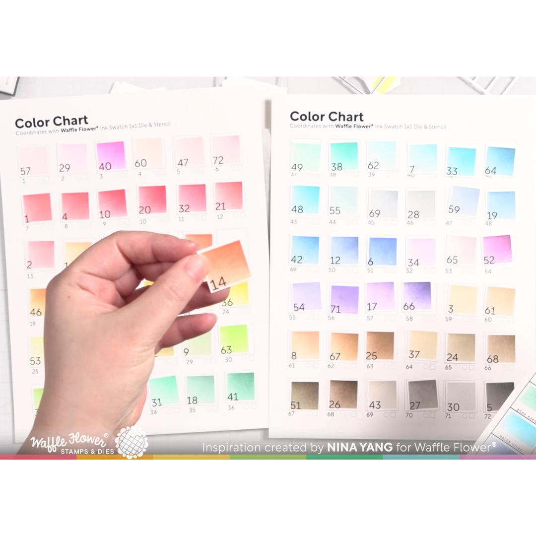Waffle Flower - Ink Swatch 1x1 Die