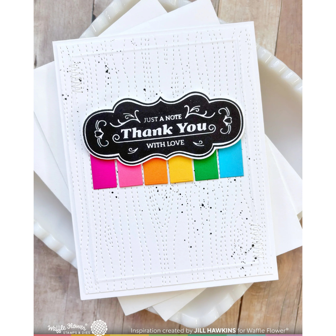 Waffle Flower - Ink Swatch 1x0.5 Die