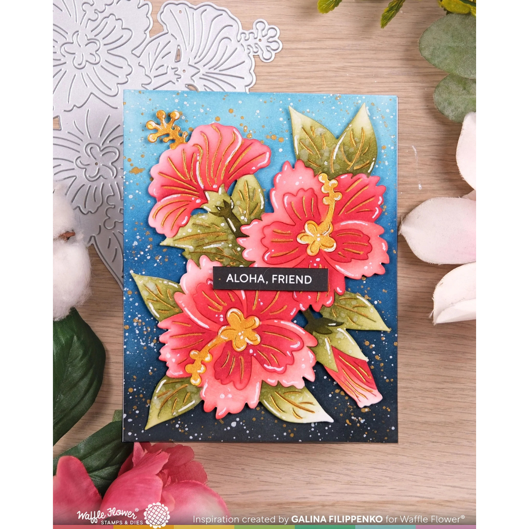 Waffle Flower - Hibiscus Cluster Die