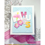 Waffle Flower - Postage Collage Tropical Flowers Stencil