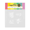Waffle Flower - Postage Collage Tropical Flowers Stencil
