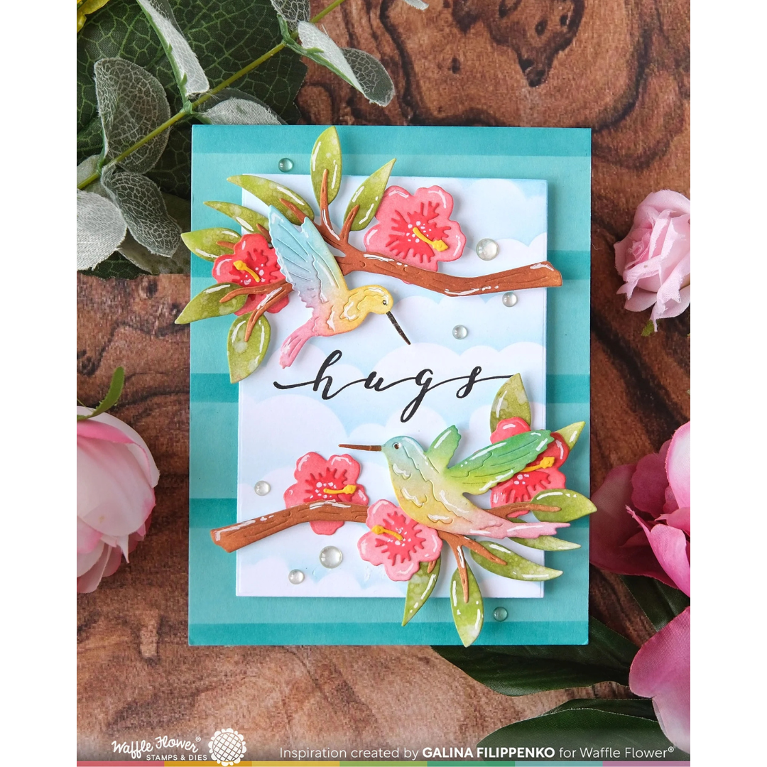 Waffle Flower - Script Greetings Stamp Set
