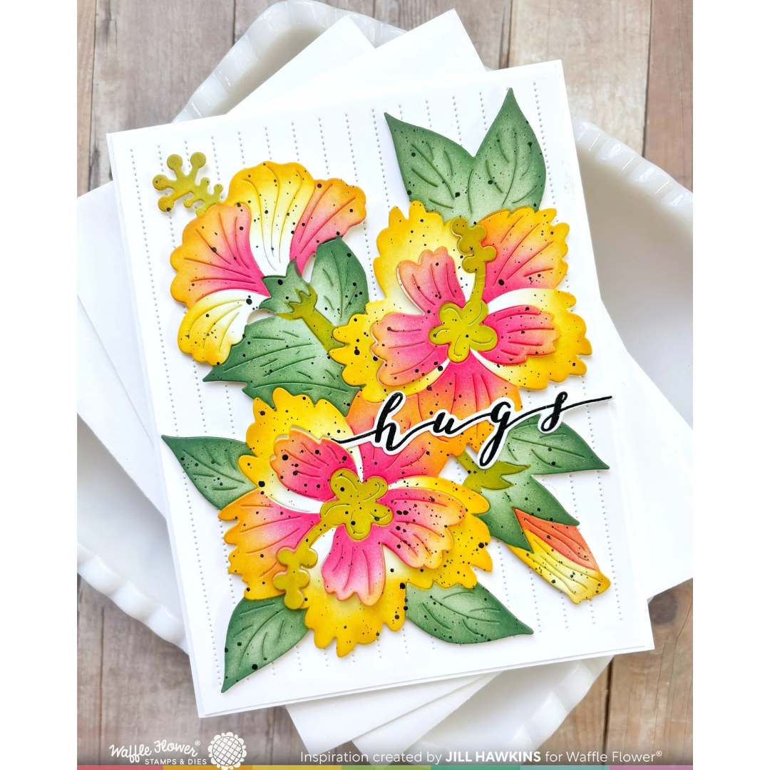 Waffle Flower - Script Greetings Matching Die