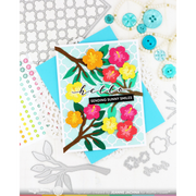Waffle Flower - Script Greetings Matching Die