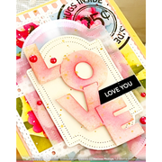 Waffle Flower - Overlapping Vertical Love Word Die