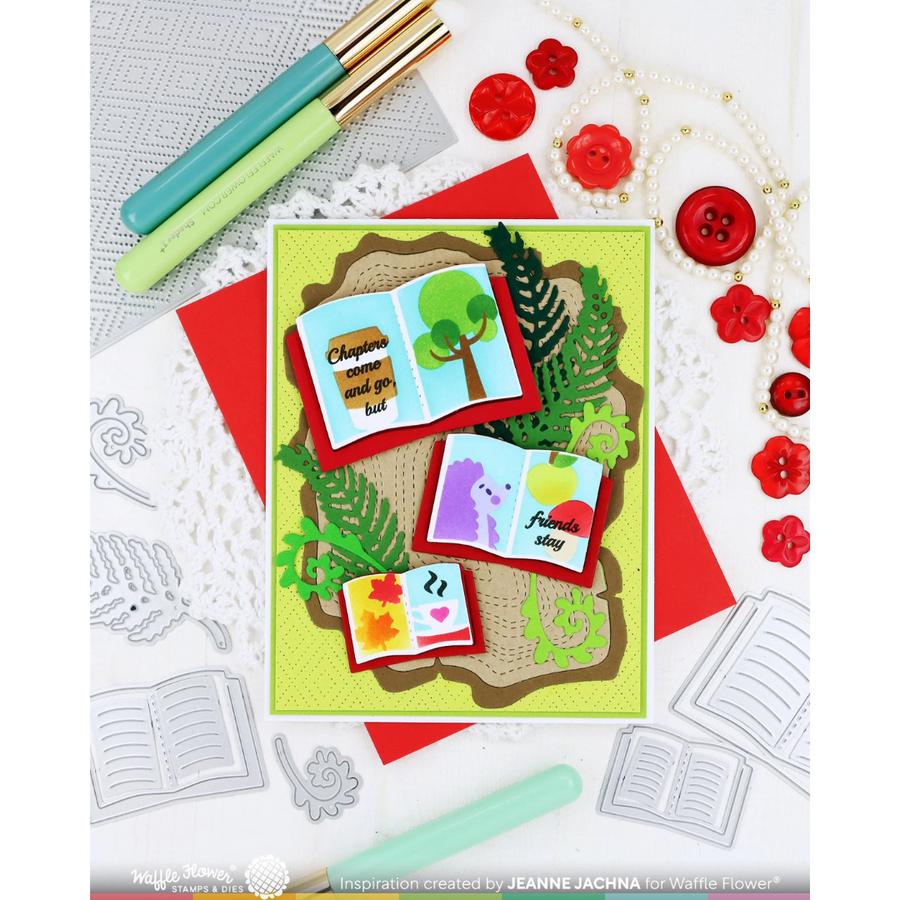 Waffle Flower - Open Book Trio Fall Stencil