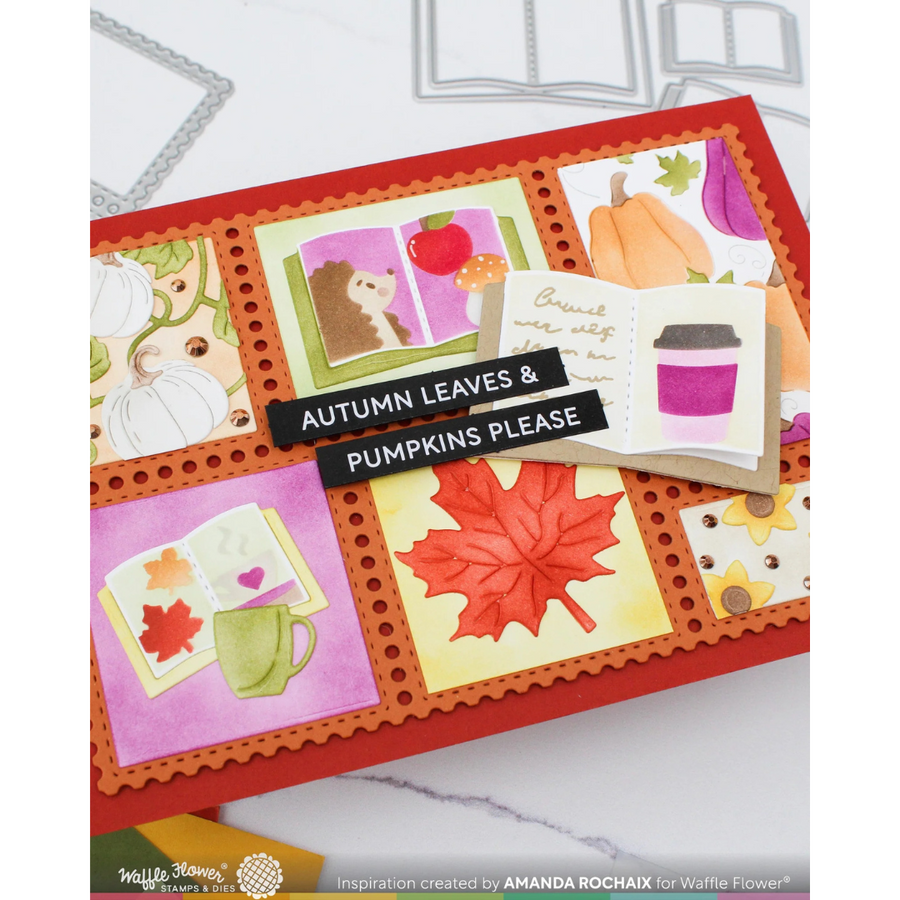 Waffle Flower - Open Book Trio Fall Stencil