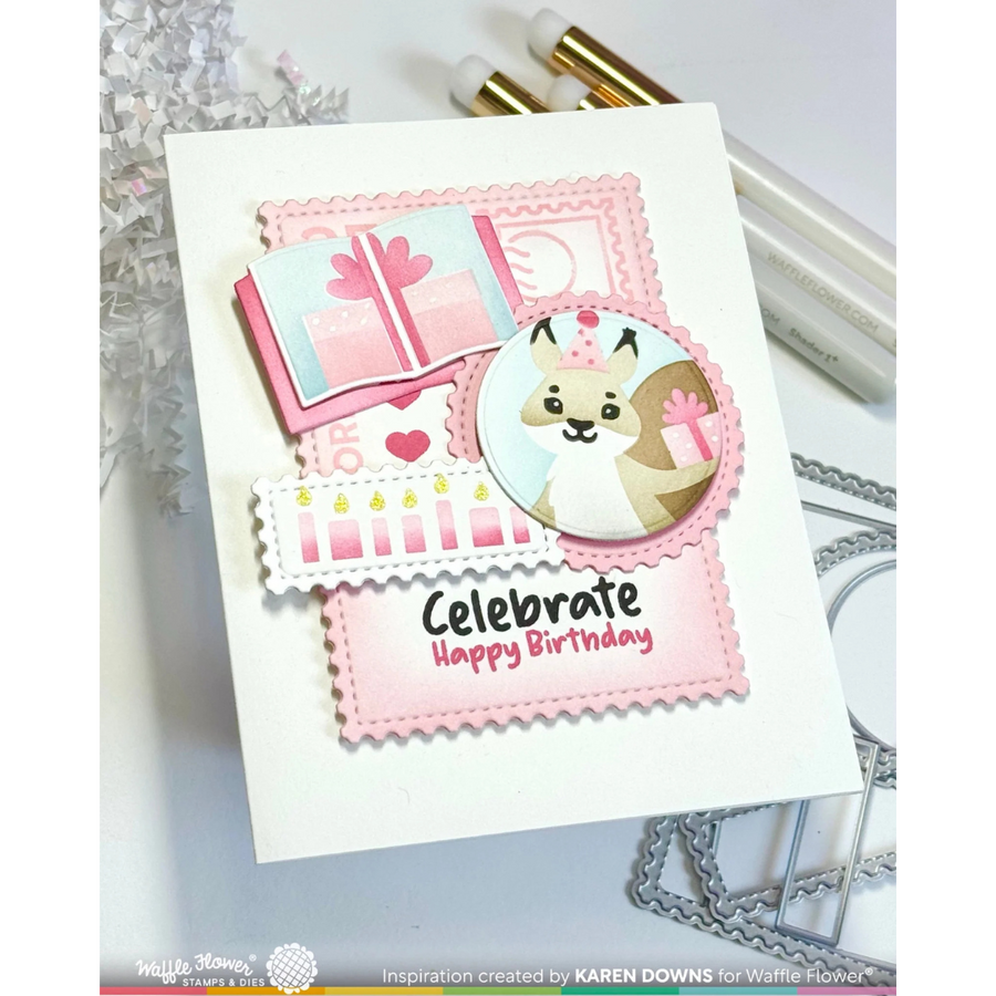 Waffle Flower - Open Book Trio Coloring Stencil