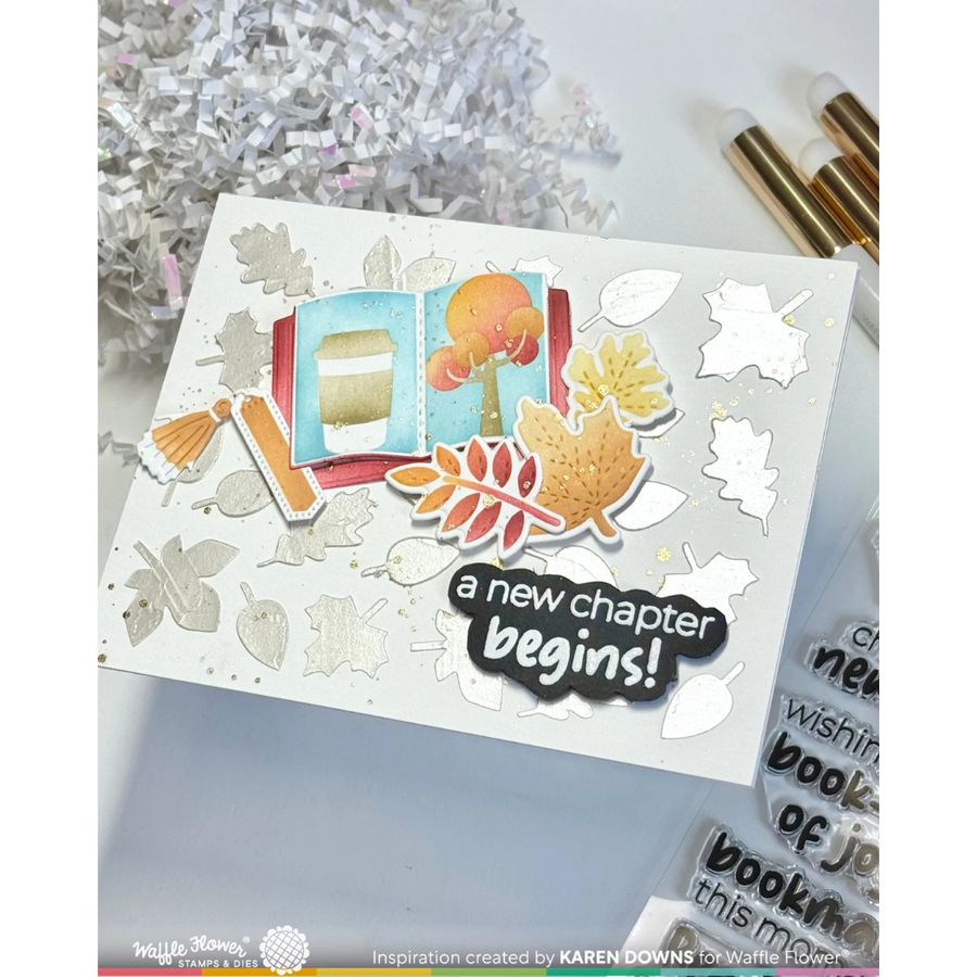 Waffle Flower - Open Book Trio Coloring Stencil