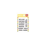 Waffle Flower - Nesting Postage Collage Greetings Stamp Set