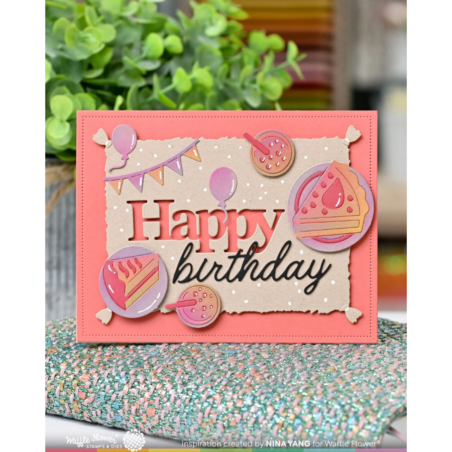 Waffle Flower - Cake Time Sepia Layers Stencil (PRE-ORDER)