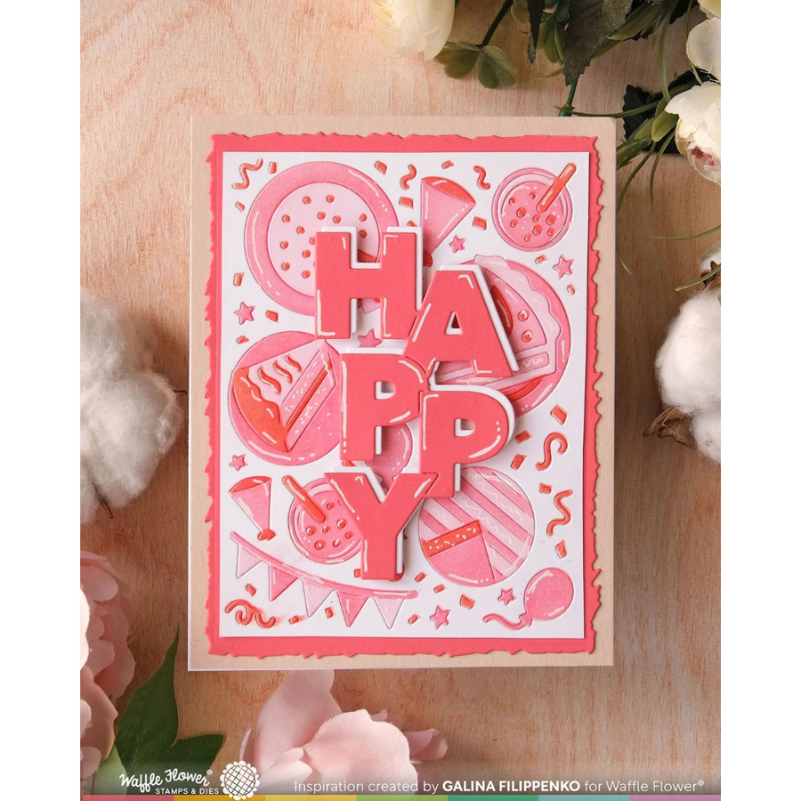 Waffle Flower - Cake Time Sepia Layers Stencil (PRE-ORDER)
