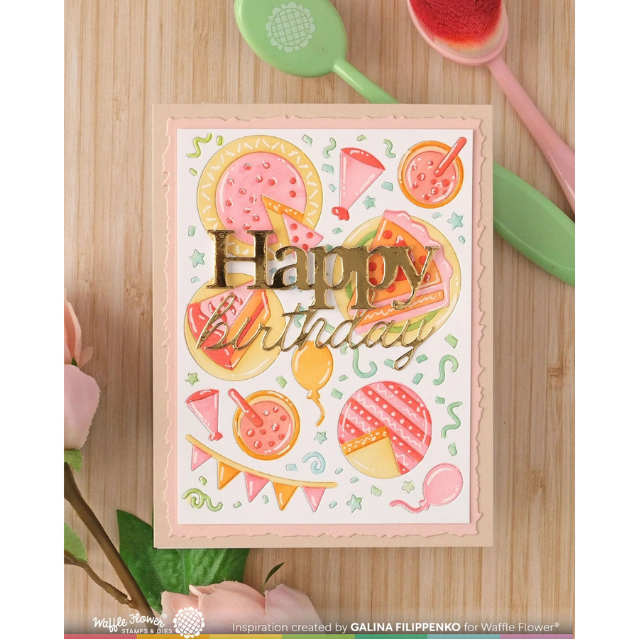 Waffle Flower - Cake Time Sepia Layers Stencil (PRE-ORDER)