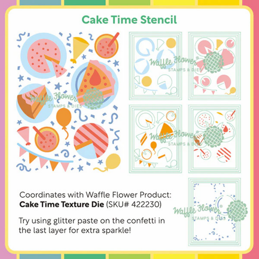 Waffle Flower - Cake Time Stencil (PRE-ORDER)