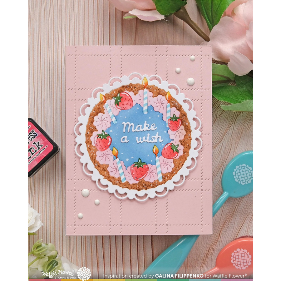 Waffle Flower - Cake Focal Die-n-stencil