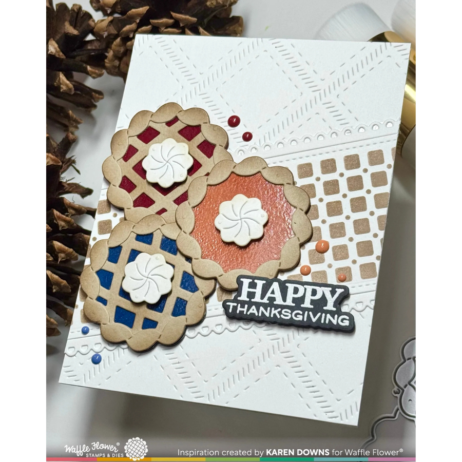 Waffle Flower - Table Runner Pattern Stencil (PRE-ORDER)