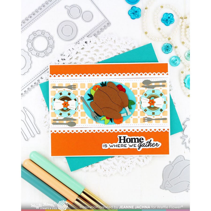 Waffle Flower - Table Runner Pattern Stencil (PRE-ORDER)