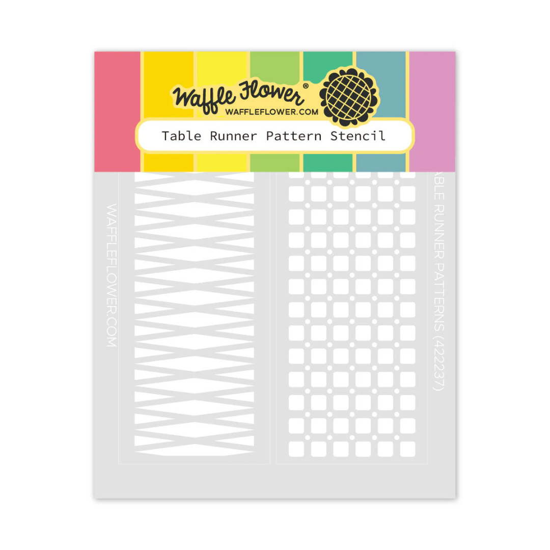 Waffle Flower - Table Runner Pattern Stencil