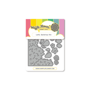 Waffle Flower Craft Die 'Leafy Backdrop Die' in its retail packaging, featuring gray metal cutting dies for crafting, set against a clean white background.