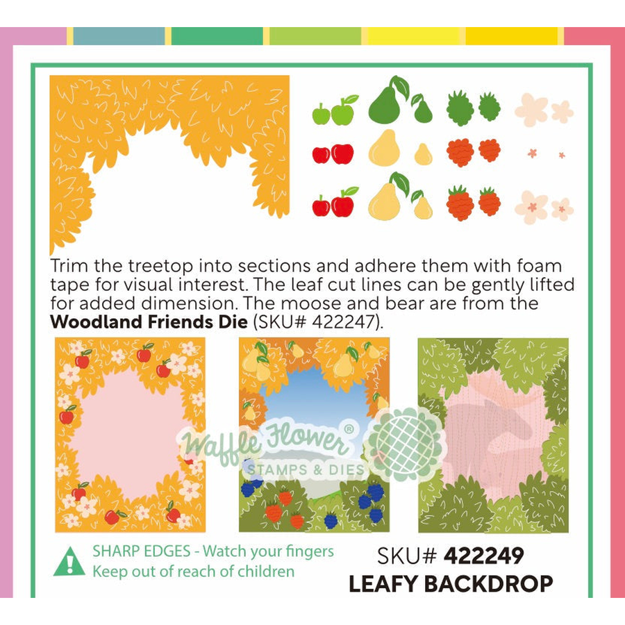 Waffle Flower - Leafy Backdrop Die
