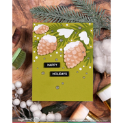 Waffle Flower - Snowcapped Pinecone Stencil