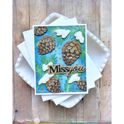 Waffle Flower - Snowcapped Pinecone Stencil