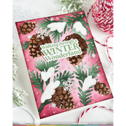 Waffle Flower - Snowcapped Pinecone Stencil