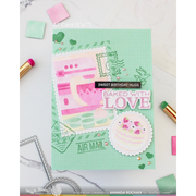 Waffle Flower - Baked with Love Sentiments Matching Die