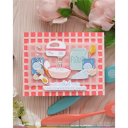 Waffle Flower - Baked with Love Sentiments Stamp Set