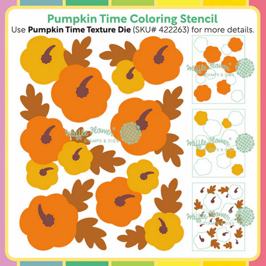Waffle Flower - Pumpkin Time Coloring Stencil (PRE-ORDER)