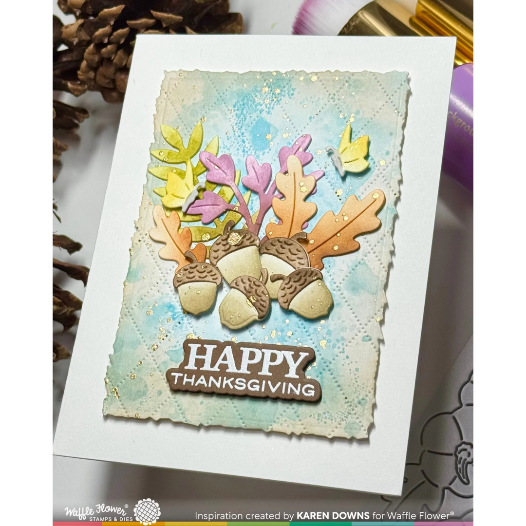 Waffle Flower - Grateful Hearts Sentiments Matching Die