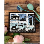 Waffle Flower - Postage Collage Autumn Sunset Stamp Set (PRE-ORDER)