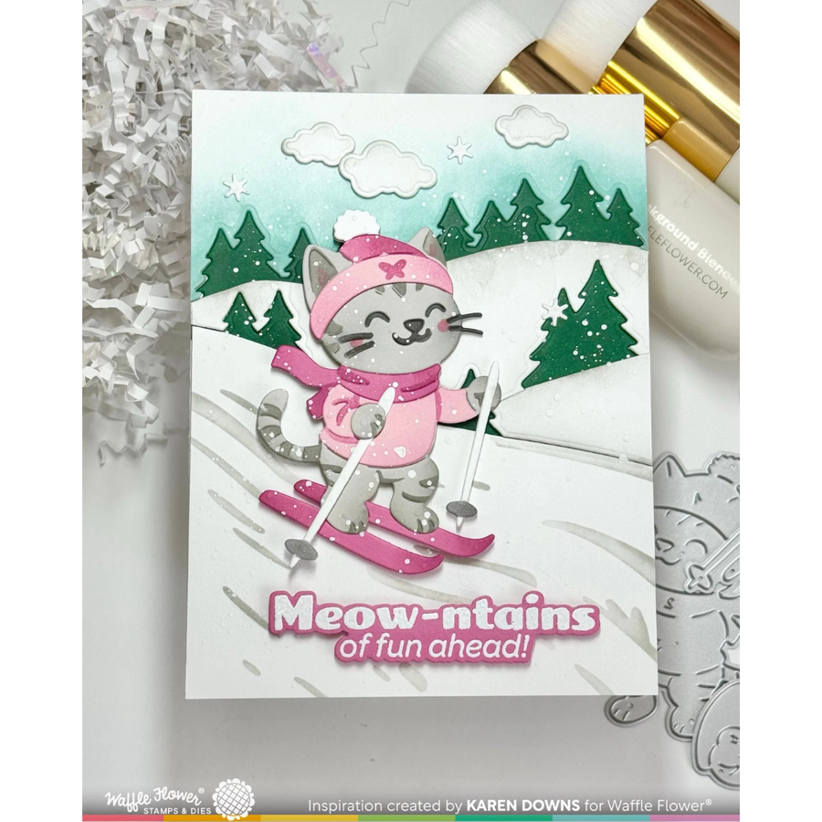 Waffle Flower - Cool Cat Die-n-stencil