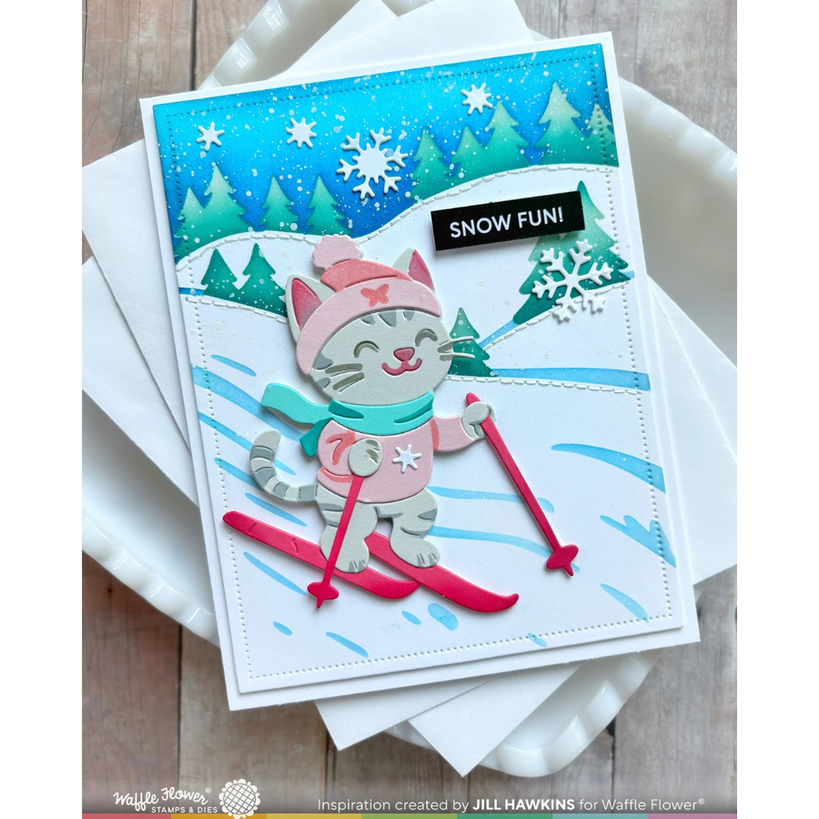 Waffle Flower - Cool Cat Die-n-stencil