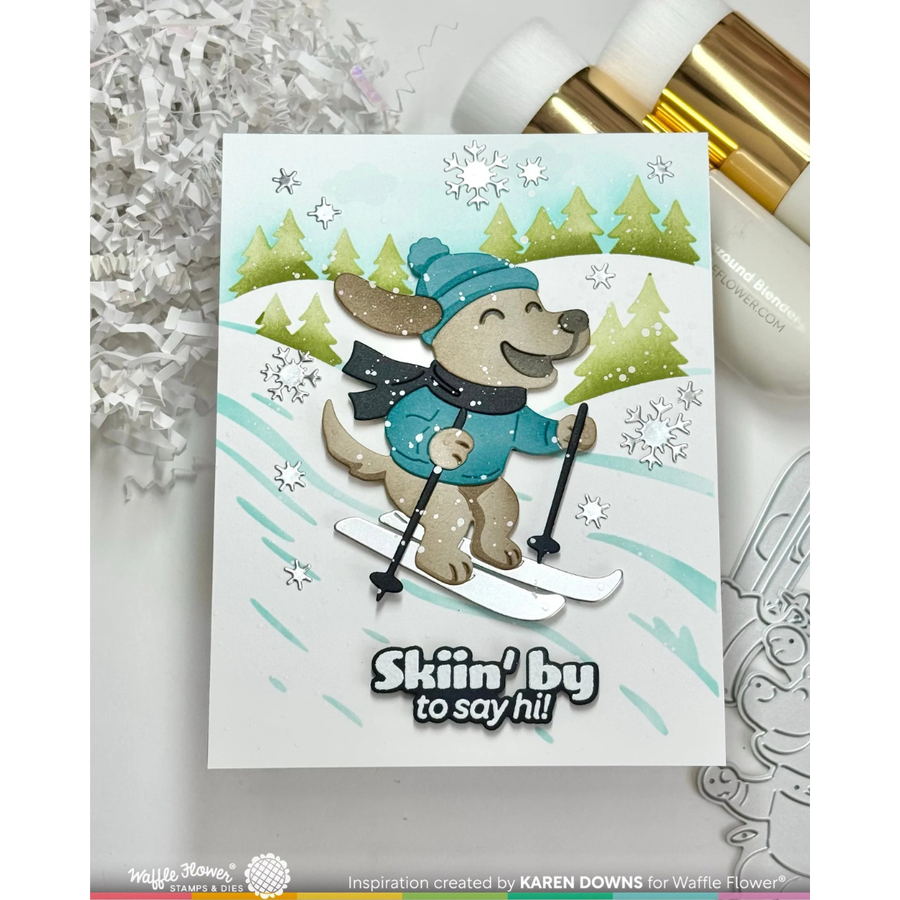 Waffle Flower - Cool Pup Die-n-stencil