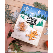 Waffle Flower - Snow Angel Cat Duo Die-n-stencil