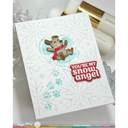 Waffle Flower - Snow Angel Pup Duo Die-n-stencil