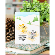 Waffle Flower - Snow Angel Pup Duo Die-n-stencil