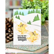 Waffle Flower - Snowy Hills Stencil