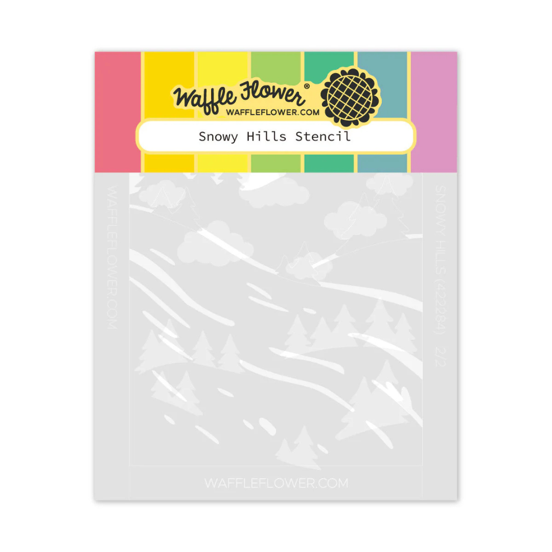 Waffle Flower - Snowy Hills Stencil