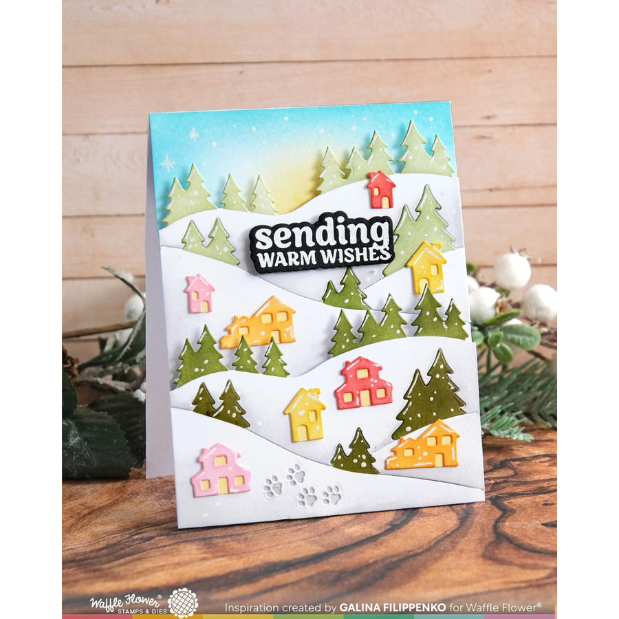 Waffle Flower - Snowy Hills Add-on Die