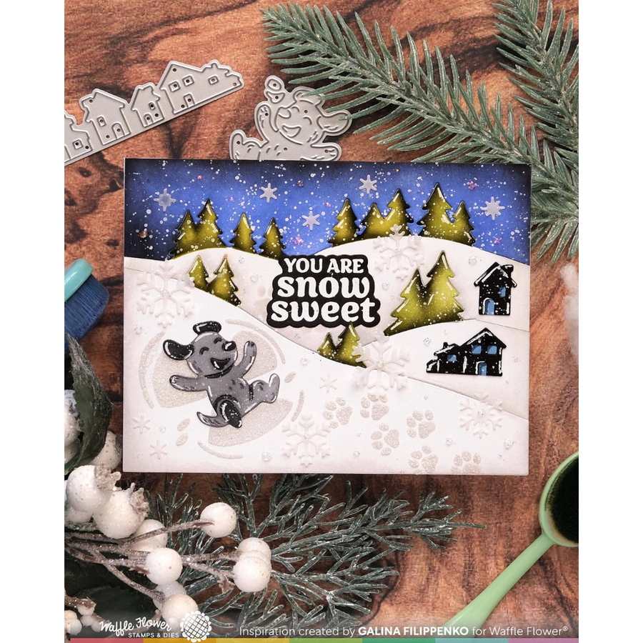 Waffle Flower - Snowy Hills Add-on Die