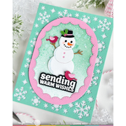 Waffle Flower - Snowflake Background Die